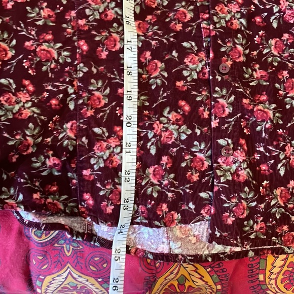Floral Corduroy Button Down sz XL - Picture 9 of 11